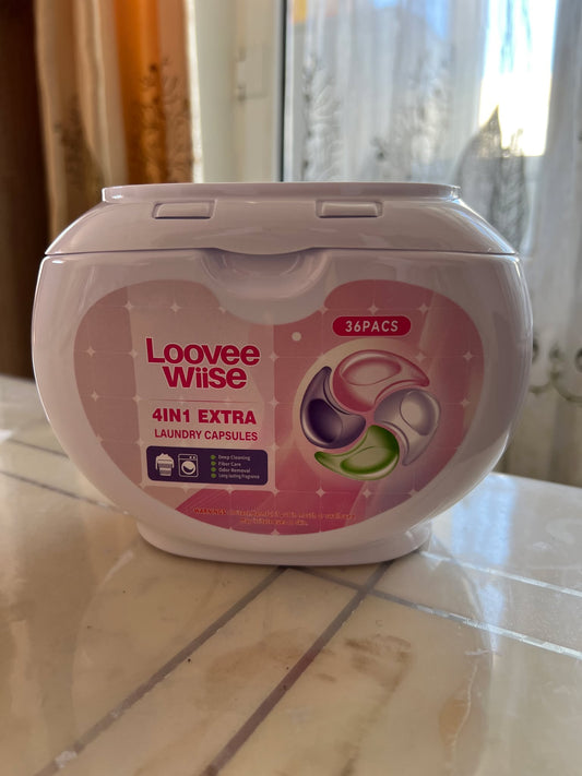 🧺 Loovee Wiise 4-in-1 Extra угаалгын капсул (32 ширхэг) 🧺